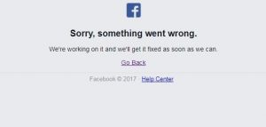 Facebook down