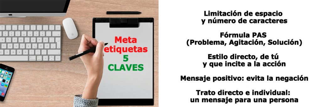 Escribir meta etiquetas estrategias