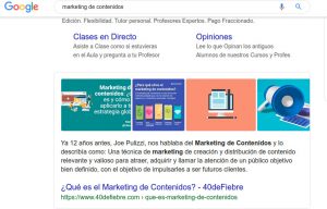 Ejemplo de fragmento destacado