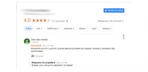 Reseñas en Google