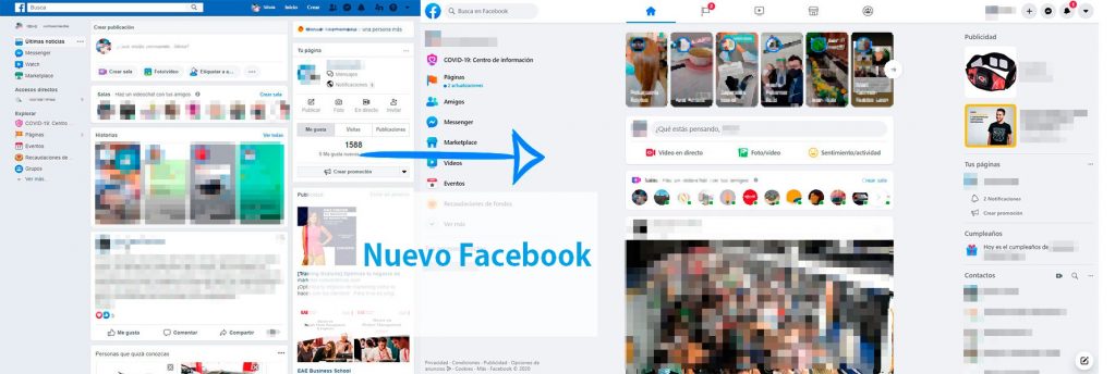 Facebook old - New Facebook