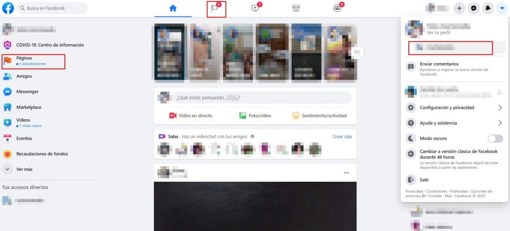 Cómo acceder a mis páginas en el nuevo Facebook
