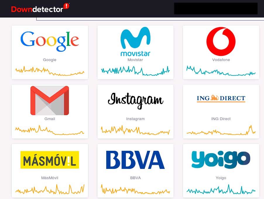 En https://downdetector.es/ puedes consultar de un sólo vistazo los cortes de servicio de las principales plataformas y servicios digitales.