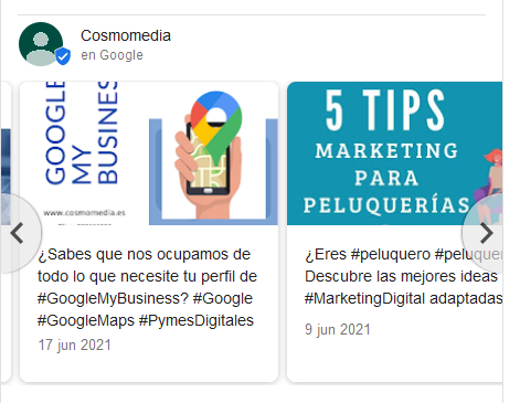 Publicaciones de Google My Business