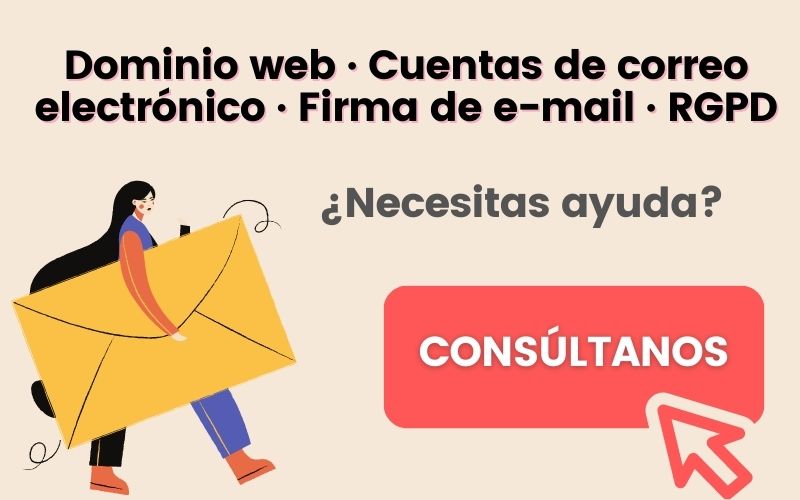 Proveedor de correo electrónico para empresas. Alojamiento + soporte técnico + firmas