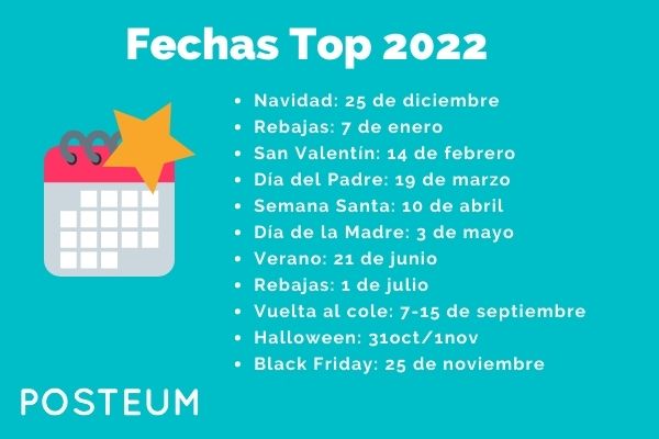 Fechas más importantes del 2022 para tus campañas de marketing