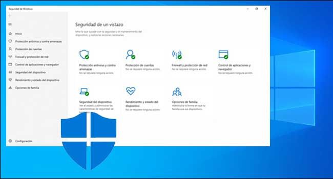 Microsoft Windows Defender opciones