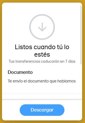 Descargar los archivos que te manden por WeTransfer