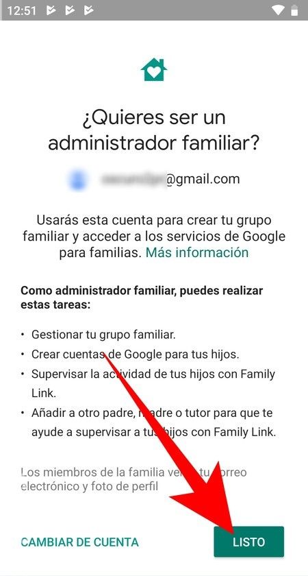   Google Family Link - Paso 2 