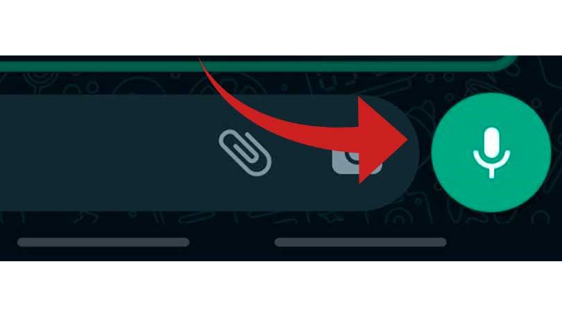 Escuchar audio de Whatsapp antes de enviarlo - Paso 1