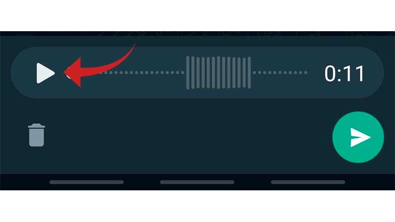Escuchar audio de Whatsapp antes de enviarlo - Paso 3