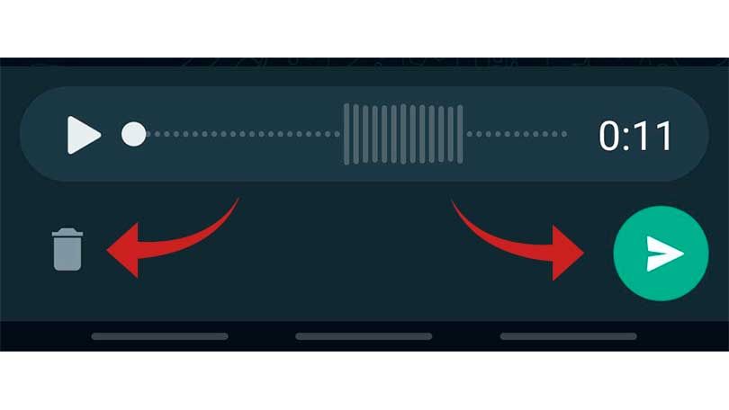 Escuchar audio de Whatsapp antes de enviarlo - Paso 4