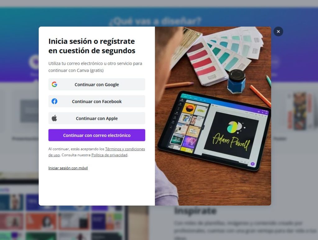 Crear felicitación navideña con CANVA - Paso 1