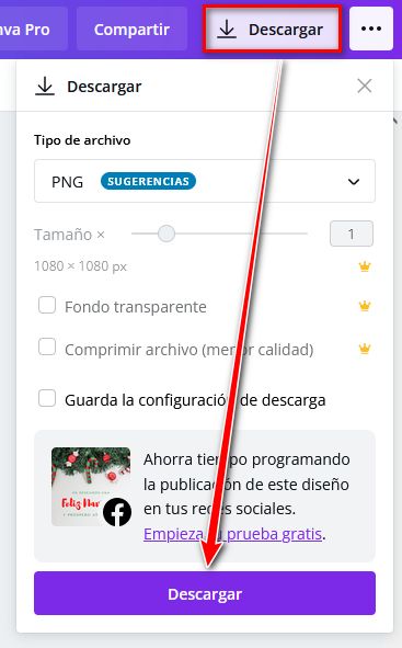 Crear felicitación navideña con CANVA - Paso 7