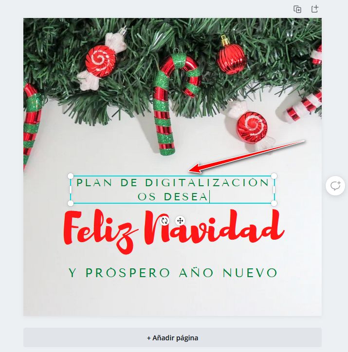 Crear felicitación navideña con CANVA - Paso 5