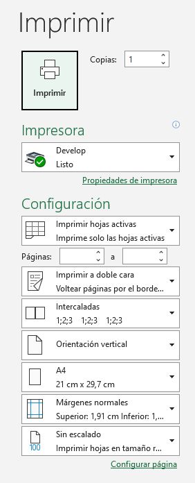 Cómo imprimir un Excel 1