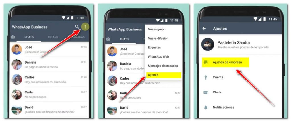 Ajustes para crear un catálogo de WhatsApp Business