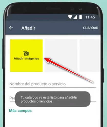 Añadir fotos al catálogo de WhatsApp Business