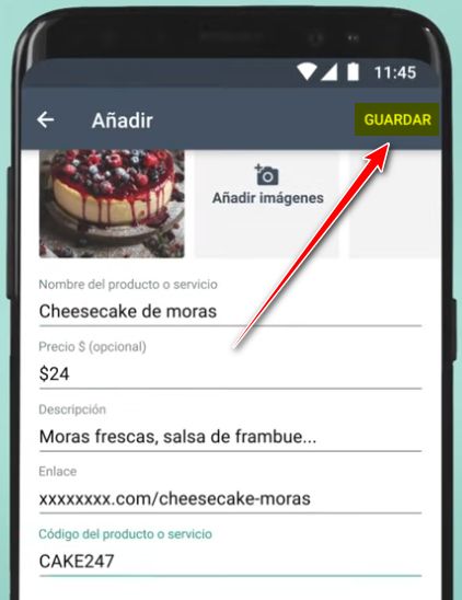 Crear y guardar un catálogo en WhatsApp