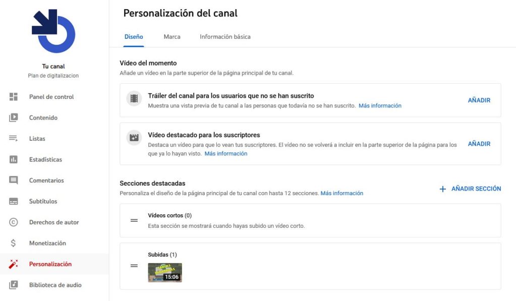      Cómo crear un canal de Youtube 6