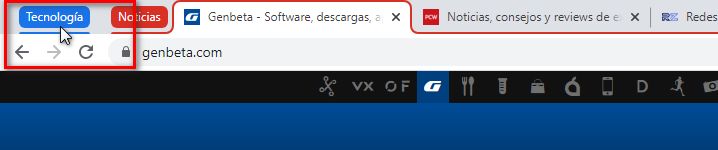 Abrir y cerrar grupos de pestañas en Chrome