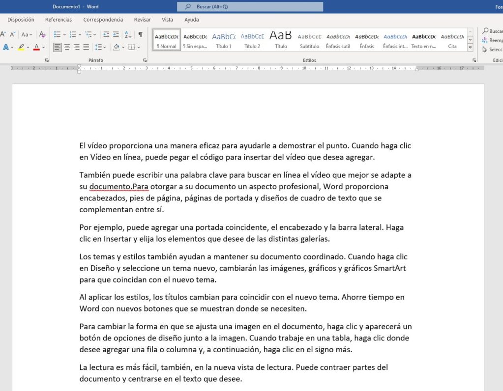 Cómo crear texto de relleno en Word