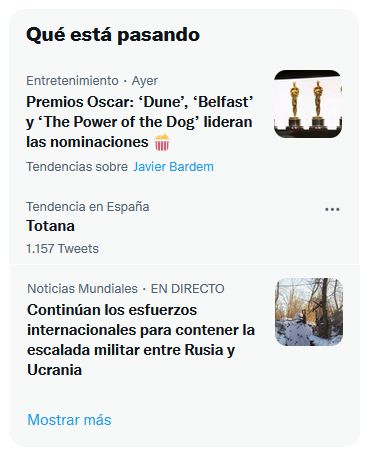 Tendencias en Twitter