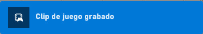 Cuando finalices la grabación aparece un mensaje de clip de juego grabado