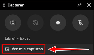 Desde el botón inferior de “ver mis capturas” puedes ver todos los vídeos grabados