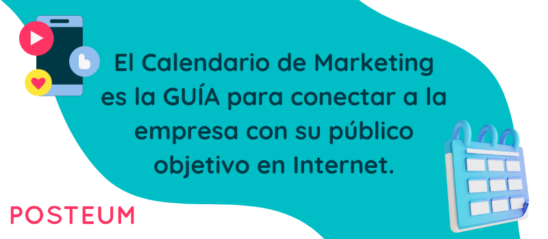 Calendario de marketing para la empresa