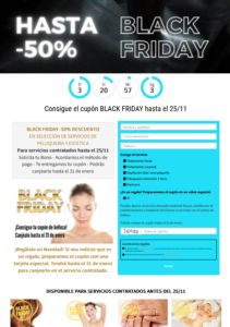 Ejemplo Landing Page Black Friday