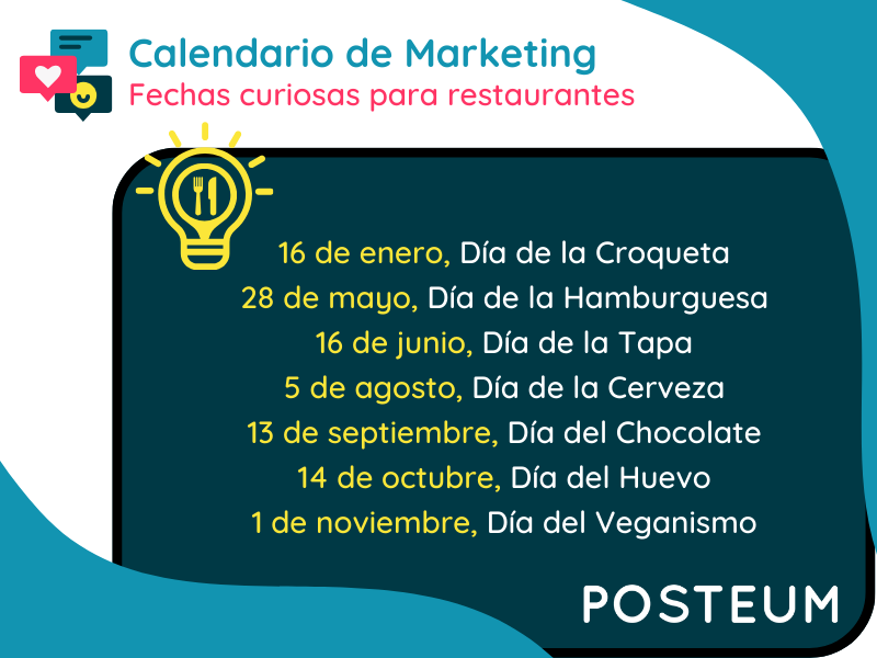 Fechas curiosas para restaurantes - Día de la croqueta, de la cerveza... Calendario de marketing