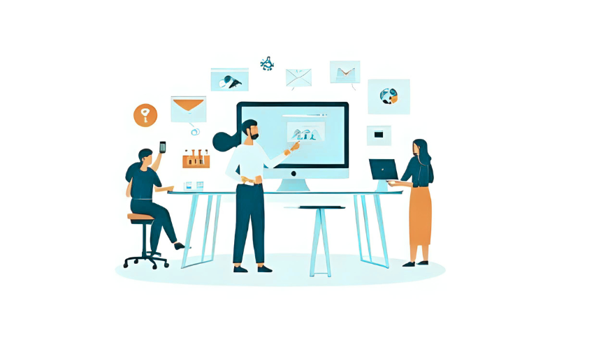 Imagen equipo de marketing y negocio digital